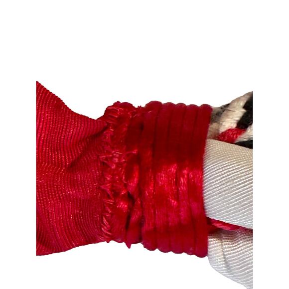 Vintage 80s Rhea Red Rope Belt w/ Polka Dot Buckle Statement Accessory - Picture 10 of 11